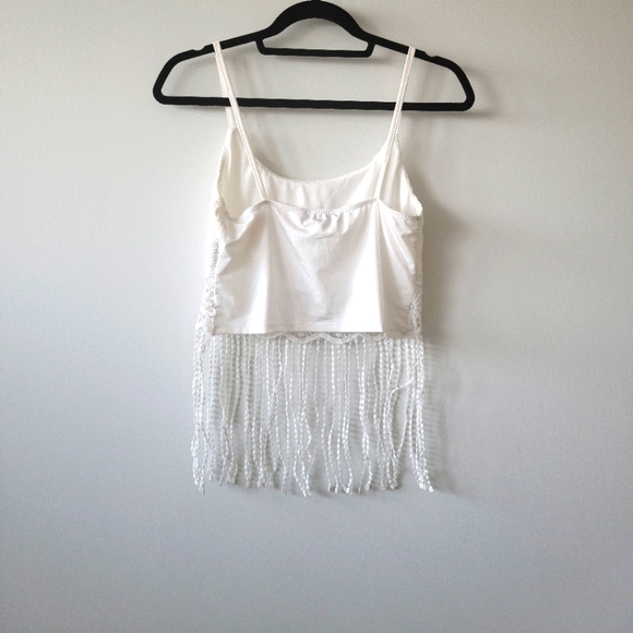 White Boho Crop Top - Size M - Picture 4 of 6
